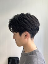 ビューバイネオリーブ 用賀店(Beau'r by neolive)&nbsp;ベリーショートウルフアッシュブラックカルマパーマ《用賀》