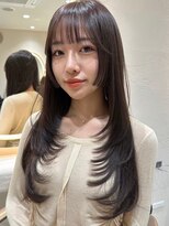 サイン 渋谷(SIGN)&nbsp;韓国ヘアーハッシュカットレイヤーカットグレージュブリーチ無し