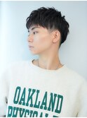 メンズ刈り上げショートフェザーパーマニュアンス横浜