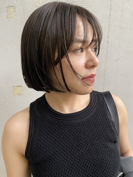 フェンヘアーアイス 中目黒(Fen.hair ici) 切りっぱなしボブアッシュベージュ透明感カラー20代30代