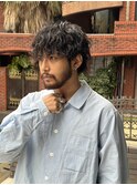 渋谷緩めシャドウパーマツイストスパイラルパーマメンズマッシュ