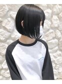 #前下がりボブ#ブラック#髪質改善