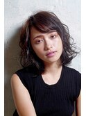ゆる巻き大人カジュアルスタイル
