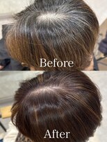 グラッシー センター北店(GLASSI)&nbsp;白髪ぼかしハイライト★ボルドーオレンジ★デザインカラー★坂田