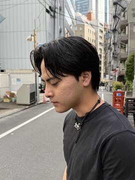 ニコ トウキョウ ロジック(nico TOKYO Logic) メンズセンターパート曲がる縮毛矯正アップバング