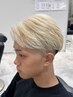 メンズカット+ダブルカラー #千種区#本山#メンズパーマ#眉毛#ブリーチ#パーマ