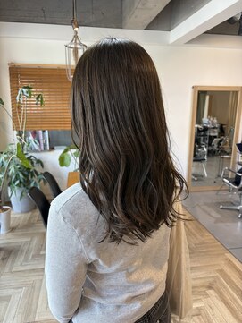 キオク(KIOKU) オリーブベージュ 透明感カラー ロング【騎射場・荒田・郡元】