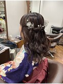 ハーフアップ