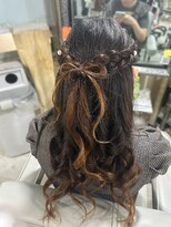 アイビー 新宿(IVY) 髪りぼんハーフアップ