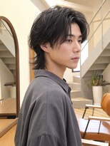 ルードノエル(Rue de Noel)&nbsp;アップバングショート毛流れショート束感メンズパーマ