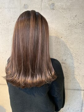 ユアーズヘア 新宿WEST(youres hair) 暗髪コントラストハイライト/ピンクラベージュ☆ youres hair