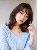 フェイスレイヤー#前髪#くびれ#マロンベージュ#Aラインボブ