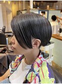 極細ハイライトのアッシュベージュ