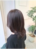 ヌーディーカラー/小顔ひし形/髪質改善/簡単スタイリング
