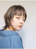 ウルフレイヤーカット/くびれ/ひし形/透明感ハネ/ブリーチ/20代