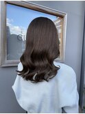 ロング×オリーブグレージュ×艶髪