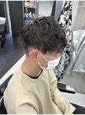 ハイライト/マッシュパーマ/ウルフ/アッシュブラック