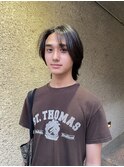 ◎メンズボブウルフメンズミディアムメンズロングワックスなし