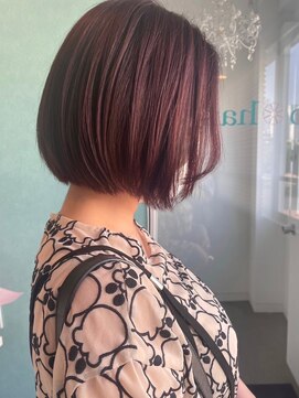 トゥットヘアー(Tutto hair) 30代40代大人可愛いマロンベージュ小顔ミニボブ