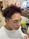 【W_SALON 河原町】赤髪スパイキーショート