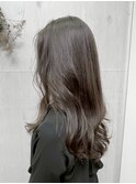 無造作ウェーブ×チャコールグレー20代30代40代大人可愛いロング