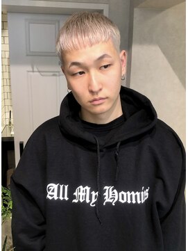 イェン(Yen.) クロップ ホワイトブロンド メンズハイトーン