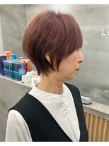 ロンドプロフィール 浦和(Lond profil) 大人可愛い20代30代40代黒髪前下がりショートボブ丸みショート◎