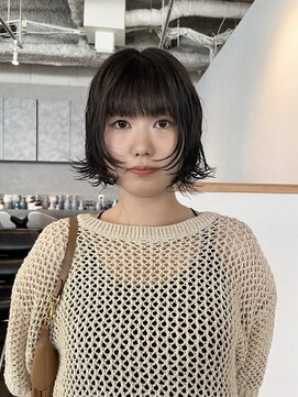 カフ(CAF) CAF FUKO ミニボブ/ニュアンスパーマ/グレージュ/大阪心斎橋