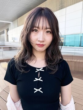 アルバム 銀座(ALBUM GINZA) 暗めカラー韓国ヘア顔周りレイヤーグレージュ_F0325