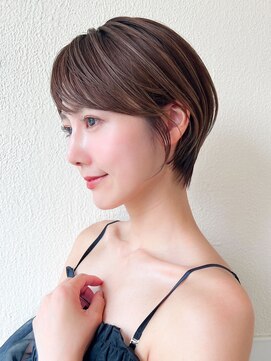 アフロート エル 錦糸町(AFLOAT L) 30代40代大人かわいい前髪ありの前下がりショートで絶壁解消