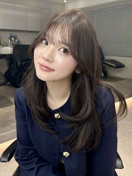 e02髪質改善ブリーチなしダブルカラー透明感グレージュレイヤー