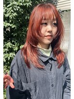 オン(ON)&nbsp;【ON】オレンジカラー×レイヤーカット