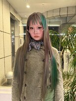 ダブ アオヤマ(DaB AOYAMA)&nbsp;マーブルカラーデザインカラーローライトカラー前髪カット