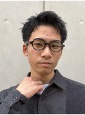 香川スパイキーショートルーズパーマメンズショート高松
