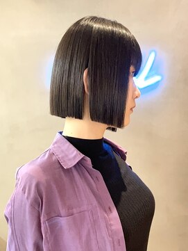 ロンドアジュール 横浜(Lond azur) 大人ガーリー/レイヤーショート/ボブ/20代30代縮毛矯正/横浜
