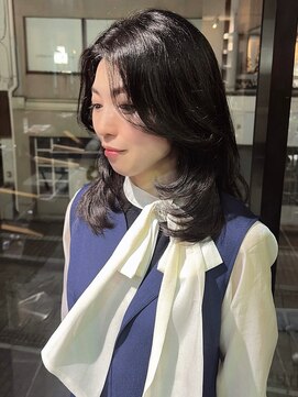 ルアン 大分駅店(ruen) ミディアムレイヤー/レイヤーカット/髪質改善トリートメント