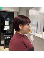 クリアーオブヘアー 本山店(CLEAR of hair) ブリーチなしで叶う◎レッドカラー×丸みくびれショート
