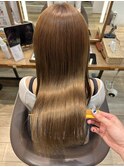 ブリーチなしダブルカラー/レイヤーカット/髪質改善/パーマ