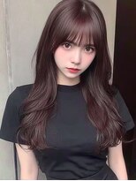 レア 新越谷(LEA) 韓国風ウェーブレイヤー × ブラックグレージュ