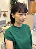 耳掛けレイヤーボブ