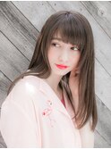 さらつや アッシュカラー 流しバング☆