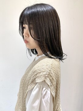 フォーク FOLK 【FOLK】イメージチェンジにピッタリ♪期間限定暗染めミディアム