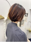 透明感カラー+似合わせ小顔ショートヘア/ショートボブ