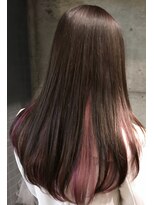 アール 西新井店(ar) インナーカラー×チェリーピンク×ナチュラル艶感ラベージュ