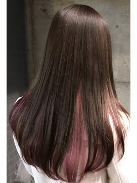 アール 西新井店(ar) インナーカラー×チェリーピンク×ナチュラル艶感ラベージュ