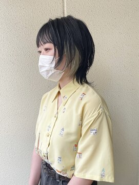 ノブレス(NOBLESSE) ウルフカット/ホワイトインナーカラー/nagata