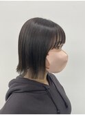 切りっぱなし×グレージュカラー