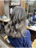 #バレイヤージュ#グレージュカラー#ボブウルフ#ココアベージュ