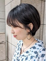 ゴーズゴー 吉祥寺(e)店(go s go)&nbsp;シースルーバング/アッシュブラック/耳掛けショート/マッシュ