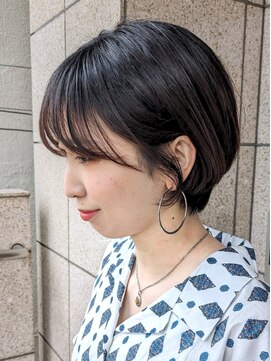 ゴーズゴー 吉祥寺(e)店(go s go) シースルーバング/アッシュブラック/耳掛けショート/マッシュ